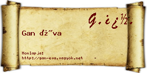 Gan Éva névjegykártya